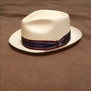 Stetson Straw Trilby - Cream